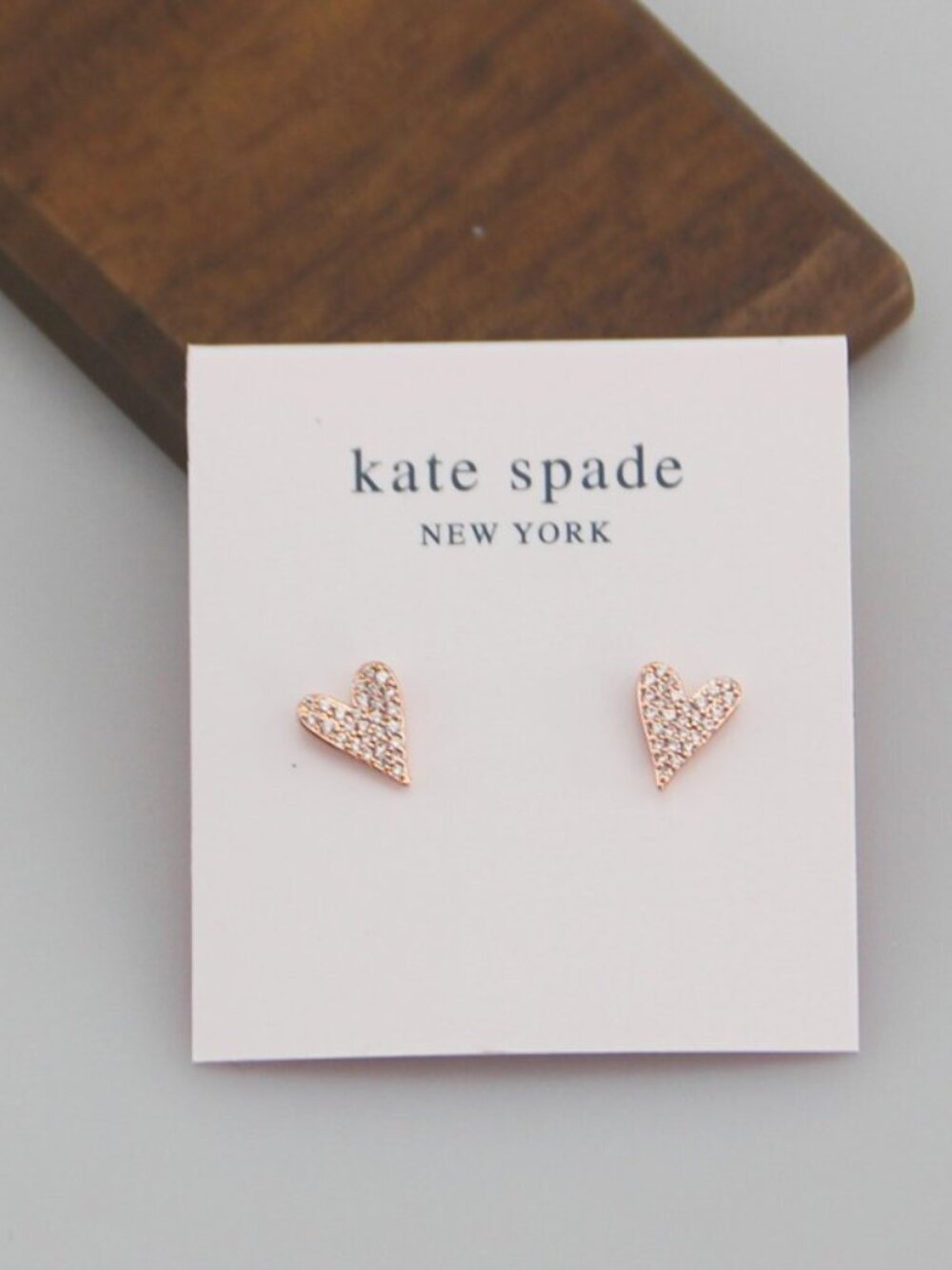 Kate Spade Heart Inlaid Stud Earrings